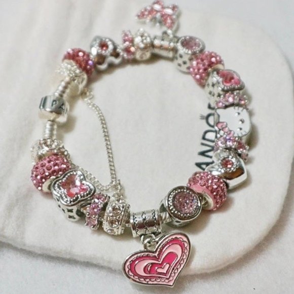 hello kitty heart and butterfly jared Pandora bracelet - Picture 2 of 4